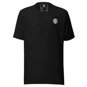 Essential Embroidered Tee — Black / Navy